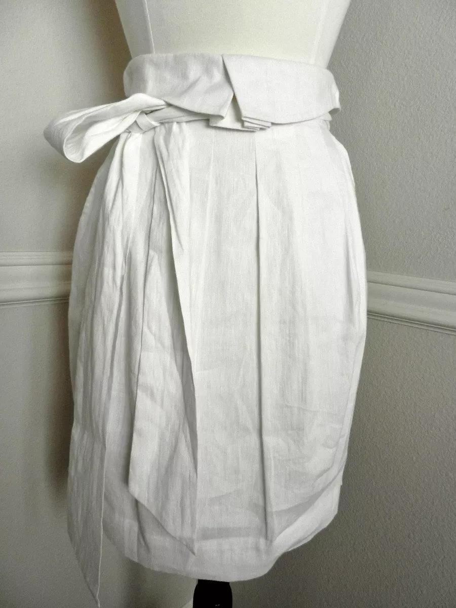 White linen pencil skirt cheap