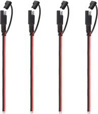 4 PCS 12V SAE to SAE Quick Disconnect Extension Cable with DC Connection Cord Pl