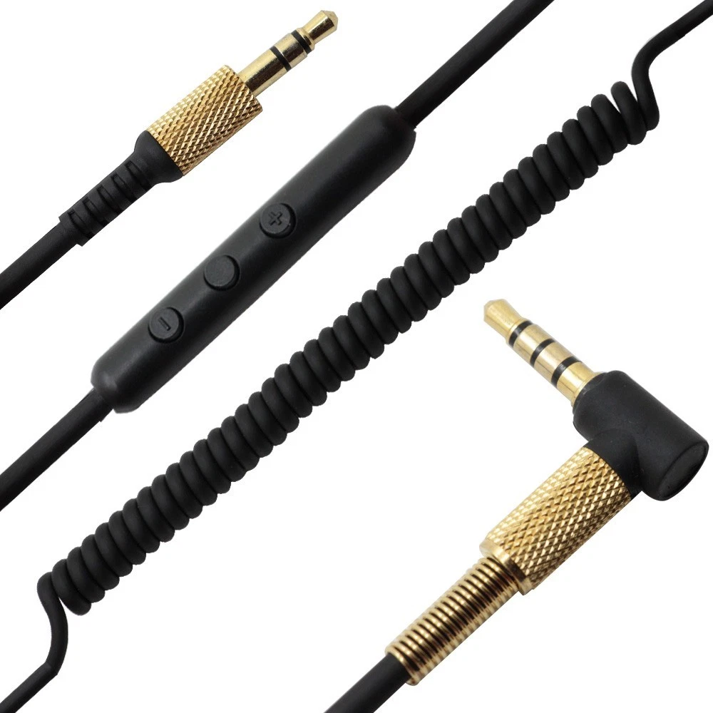 Cavo audio cavetto compatibile MARSHALL cuffie MAJOR 1 2 Monitor jack 3,5mm  oro