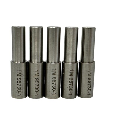Lot of 5   1M 95730-1   Stepped Steel Adapter Sleeves / Bushings   Through-Bore