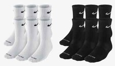 NIKE Large Everyday PLUS Crew Socks Pick 1 - 3 - 6 Pairs Dri Fit NEW