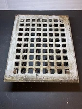 Antique Pressed Steel 8 X 10 Opening Heating Grate Register Louver Style Vent
