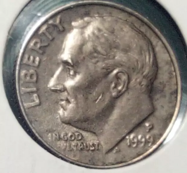 Mint Error Coin 1999 p ROOSEVELT DIME IMPROPERLY ANNEALED - Image 2 of 4