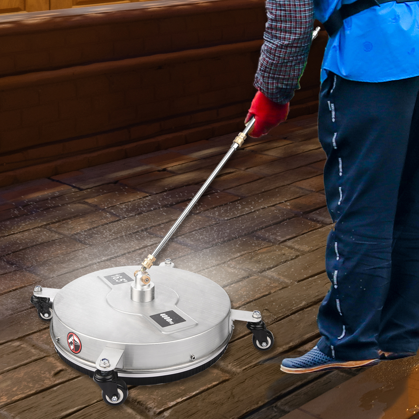 16.5" Industrial Pressure Washer Outdoor Surface Cleaner 4000PSI Stainless Steel eBay