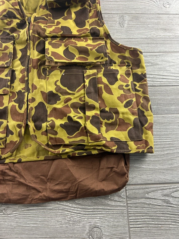 Blue Bill by Redhead Canvas Hunting Vest Mens Sz Large Camo w/pouch Camouflage - Image 2 of 4