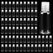 80 Pack 1Oz/30Ml Clear Plastic Flip Cap Bottles Travel Bottles with Flip Cap, Em