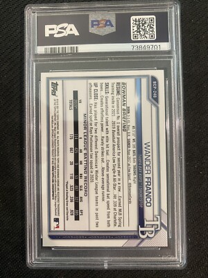 Wander Franco 2021 Bowman Chrome Prospects Sapphire Edition RC PSA