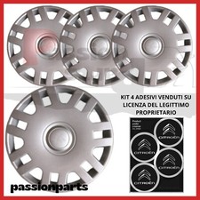COPRICERCHI CITROEN C2 C3 14" R14 COPRIRUOTE COPPE RUOTA BORCHIE SET 4 PEZZI
