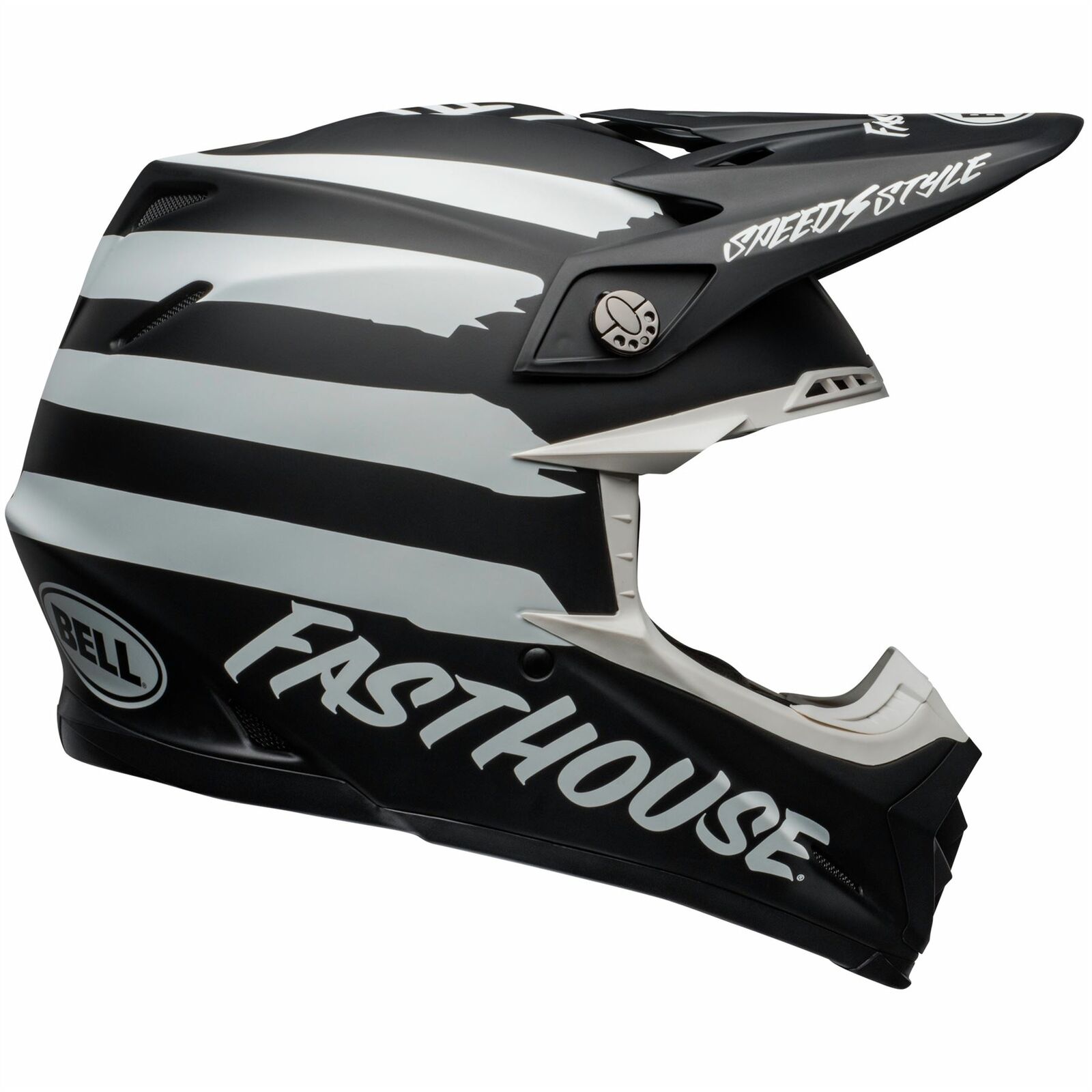 Bell Moto-9 MIPS Offroad Helmet - Fasthouse Signia Matte Black/White - Large
