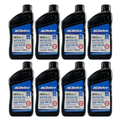 10-9329 (19432321) dexos1 GEN 3 Full Synthetic 5W-30 Motor Oil, 1 Qt. - 8 Pack