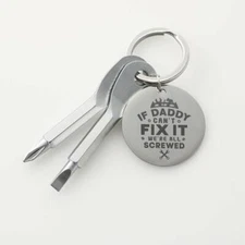 Screwdriver Keychain Set - If Daddy Can't Fix It