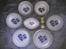 Vintage Pfaltzgraff Dishes And Matching Pepper Grinder 12 PCS Total As Shown