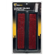 TrexNYC Seat Belt Comforter: Bling Car Accessories, Bling/Red