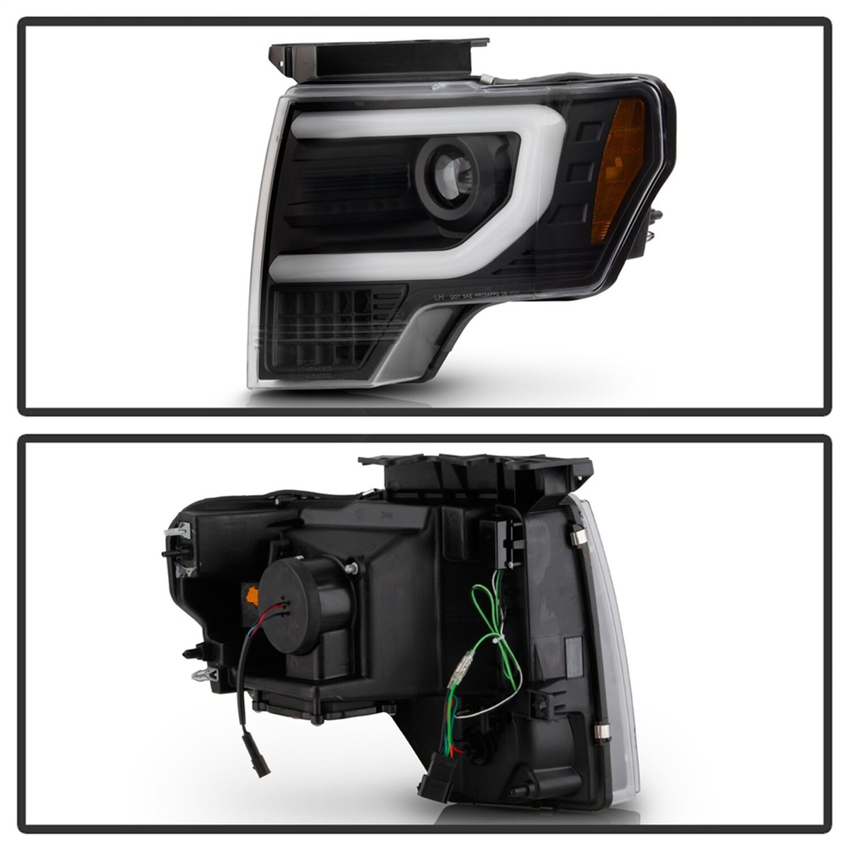 Spyder Auto 5087584 LED Light Bar Projector Headlights Fits 13-14  