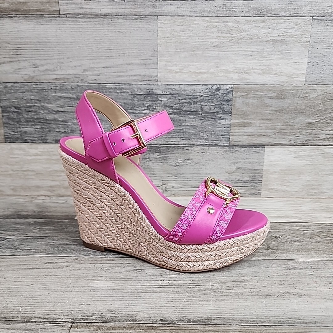 MICHAEL Michael Kors Lucinda Wedge Sandals Womens Sz 6 Ankle Strap | eBay