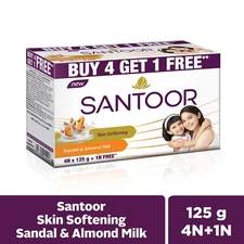 Santoor Sandal and Almond Milk Soap 2 X  125GM