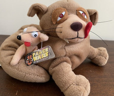 1997 Farce Wars Slobba the Mutt Dog Fantom Meanies Stuffed Plush Animal Vintage