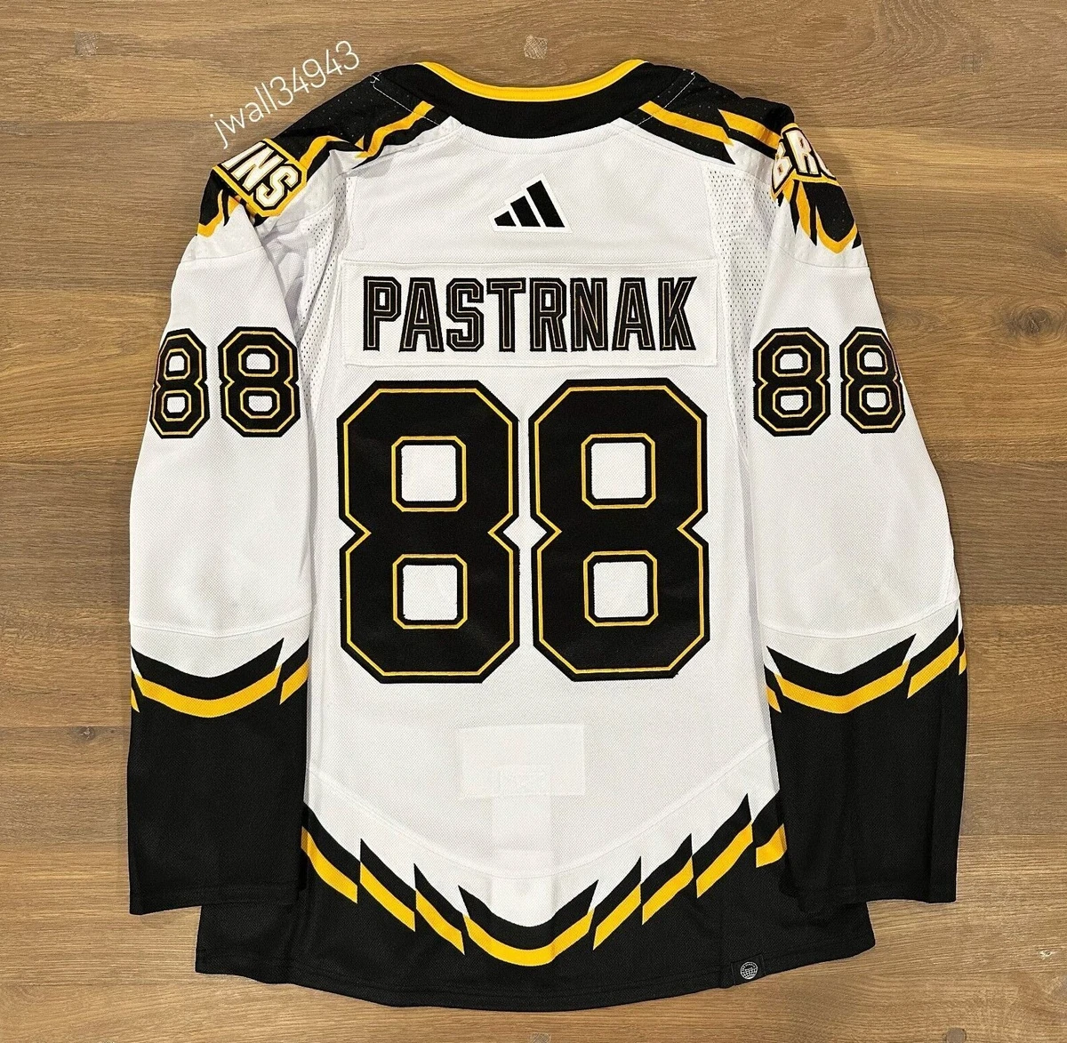 DAVID PASTRNAK BOSTON BRUINS AUTHENTIC ADIDAS REVERSE RETRO HOCKEY JERSEY