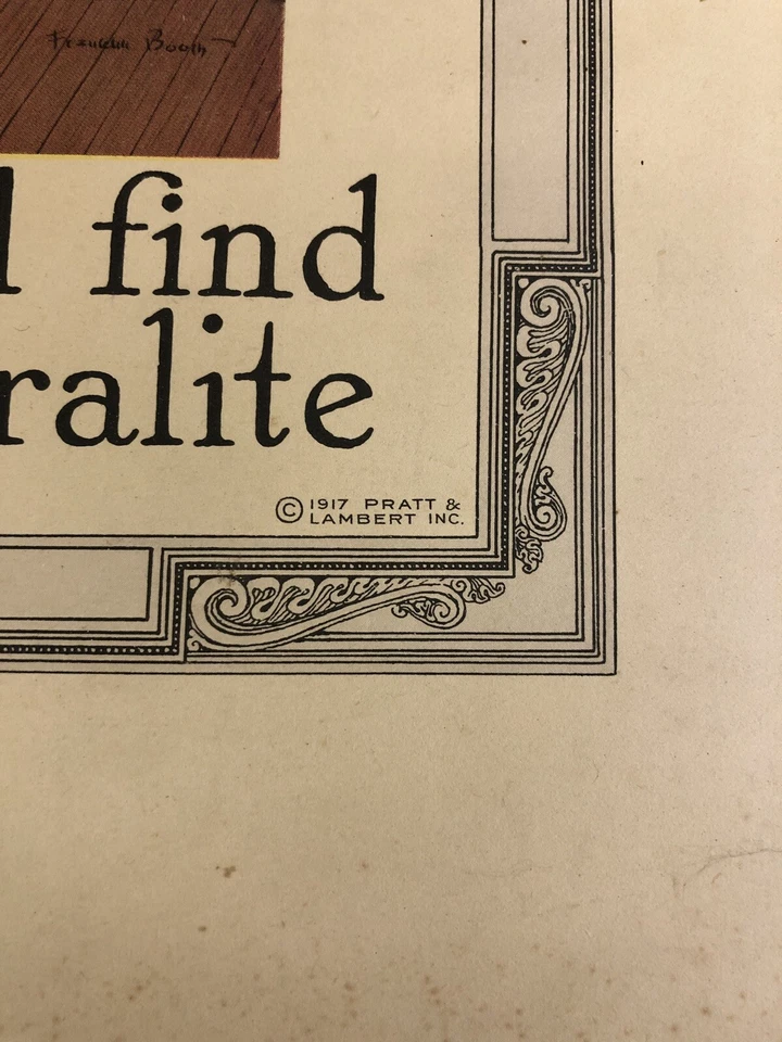 Póster publicitario Pratt & Lambert Vitralite 1917 The Long-Life esmalte blanco Foto 4 de 4