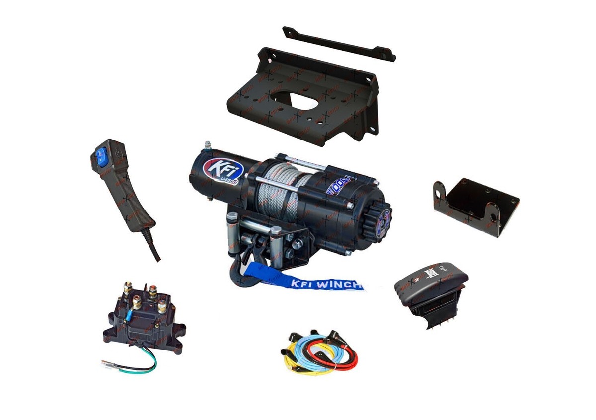 Kawasaki 1000 Mule Pro FXT FX FXR Winch and Mount Kit 2024-2025
