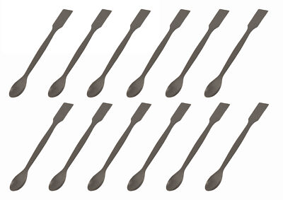 12PK Scoops with Spatula, 5.9'' - Teflon Coated Stainless Steel - Eisco Labs