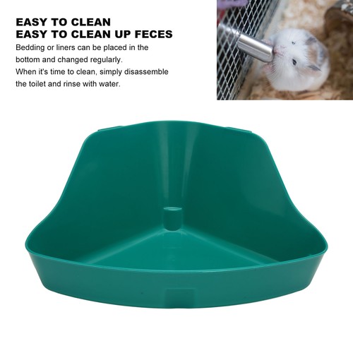 Small Animal Litter Box Fanshaped Rabbit Corner Toilet Box Potty Trainer - Picture 15 of 18