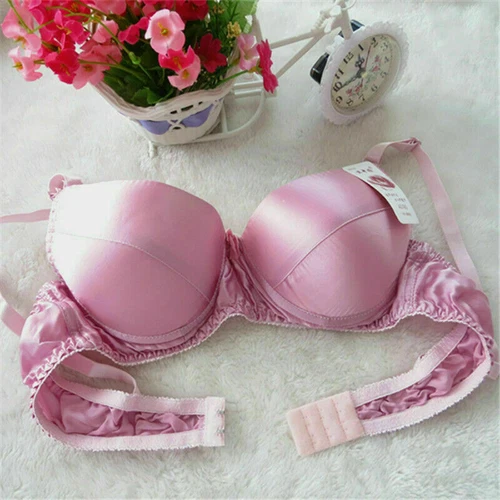 34B 36B 38B 40B 100% Women Silk Bra Wire Free Padded Soft Everyday Bra Underwear - Picture 31 of 37