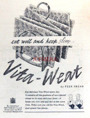 VITA-WEAT Knuspebrotkekse Vintage ANZEIGE #2 kleiner Druck 1950 670/159