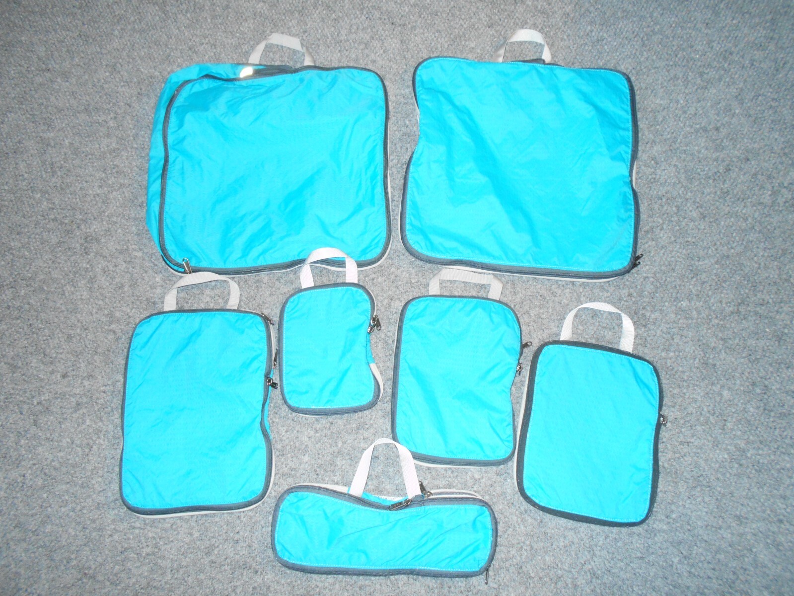 7 PC. GONEX EXPANDABLE LUGGAGE HIKING TRAVEL BAGS LOT                         B1