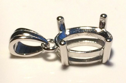 Pendant Blanks Solid Sterling Silver - For Cab & Faceted Stones 8x6mm to 30x20mm - Picture 15 of 40