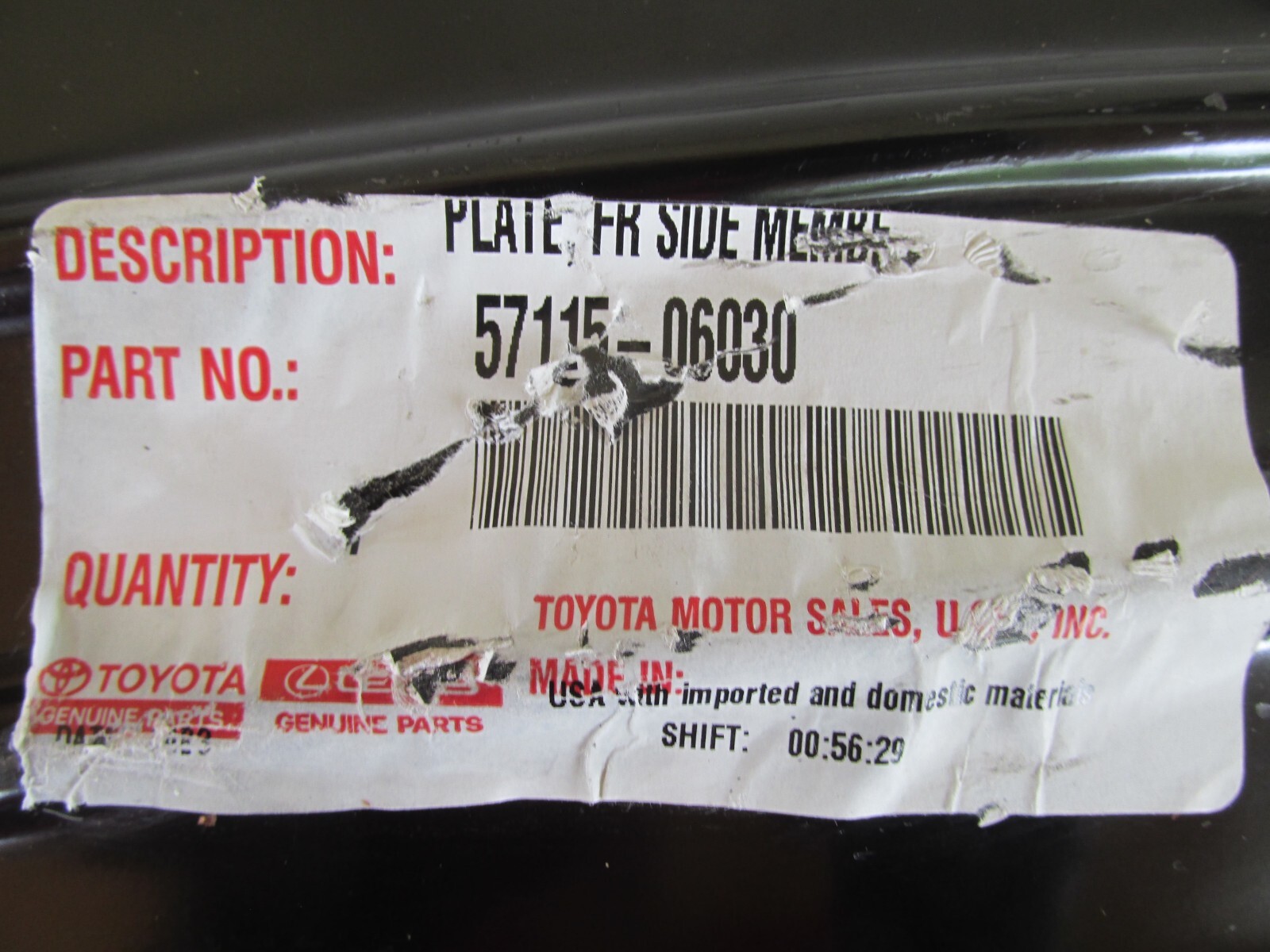 OEM 2002-18 Toyota Avalon Outer Rail Assy Right  Lower 57115-06030