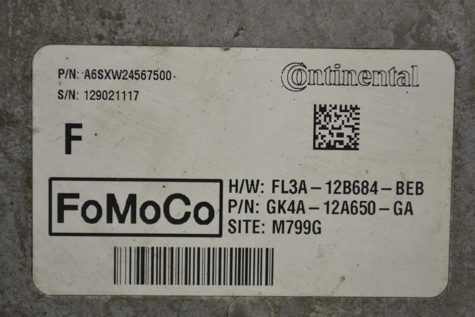 GK4A12A650GA FORD TRANSIT-350 2016-2019 motor/motor caja cerebral OEM 4F7 504 B7 Foto 3 de 4