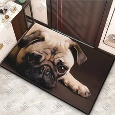 1pc Cute Pug Pattern Welcome Doormat, Durable Non-Slip Entry Mat, Suitable for