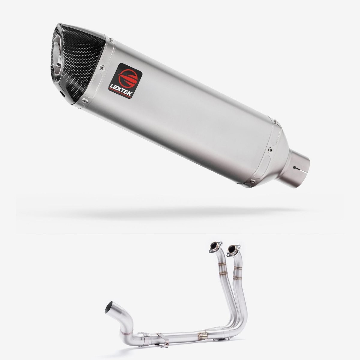 Lextek Stainless Steel VP1 Matt 300mm Exhaust System Silencer Black Polished
