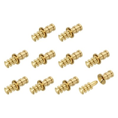 10Pcs Table Leaf Dowel Pin,8x12x26mm Brass Table Top Leaf Alignment Pins