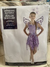 Shimmering Butterfly Purple Suit Child-X-Large 14-16, Halloween Child Costume