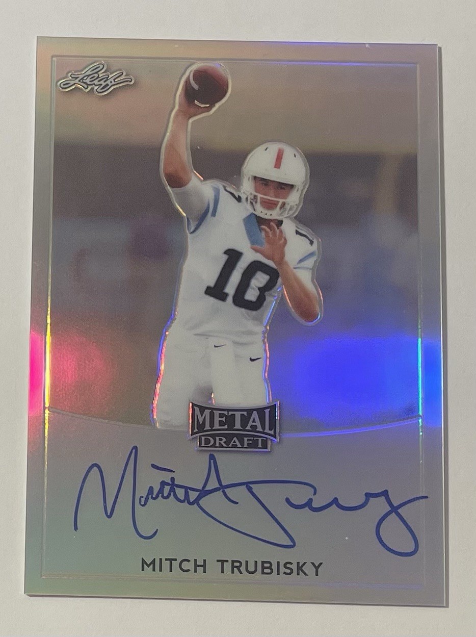 2017 Leaf Metal Draft Rookie Signatures Autograph #BA-MT1 Mitch Trubisky Rc Auto