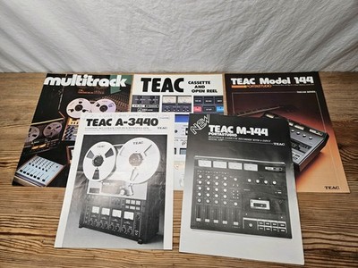 SELTEN TEAC TASCAM MODELL 144 PORTASTUDIO A-3440 A-7300 PC-10 PROSPEKTE KONVOLUT SCHLÜSSELFERTIG