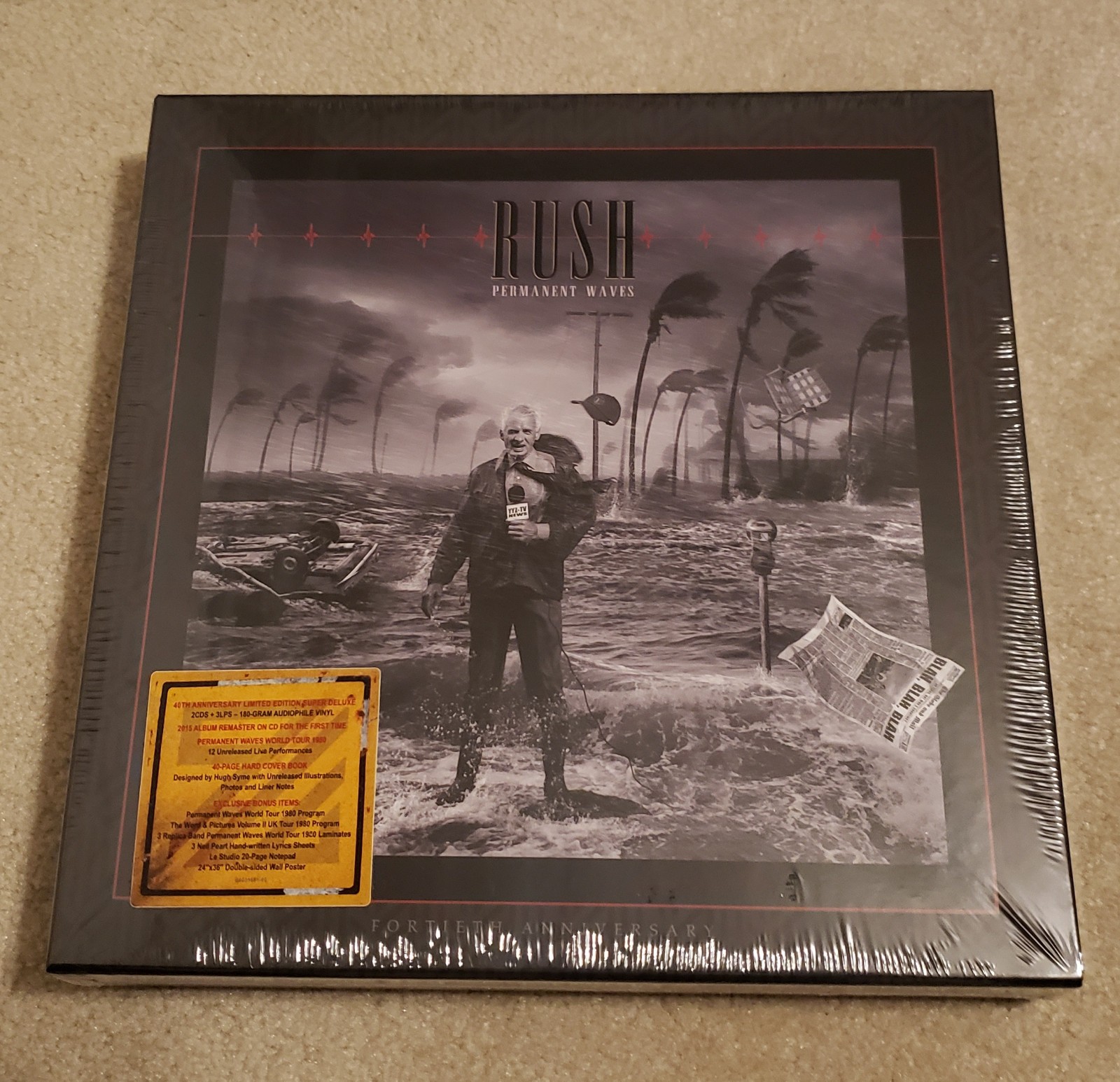 RUSH Permanent Waves 40th Anniversary Super Deluxe Box Set 2CDs + 3LPs ...
