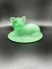 Vtg Westmoreland  Cat on Basket Ribbed Base Kitten Nest 5” Lid ONLY