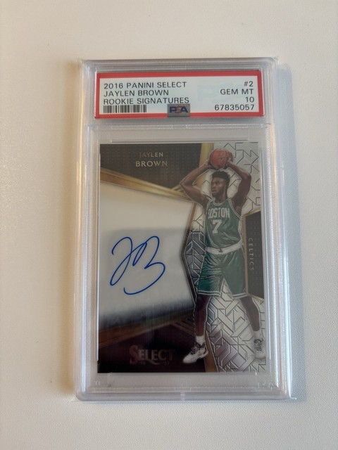 2016-17 NBA Panini Select Jaylen Brown Rookie Auto /299 PSA 10
