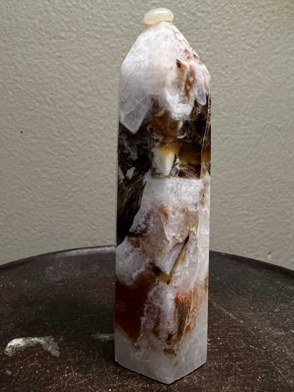 Natural Crystal 3.5” Coffee Agate Column Tower Pillar  #691