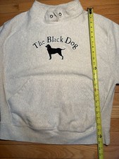 Felpa The Black Dog Adulto M Appliqué Pescatore Ricamata Pesante Bianco Off 
