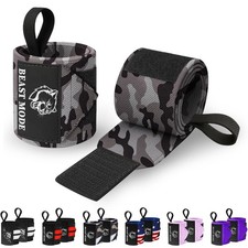 Weightlifting Wrist Wraps with Thumb Loop   HeavyDuty Support for Powerlifting