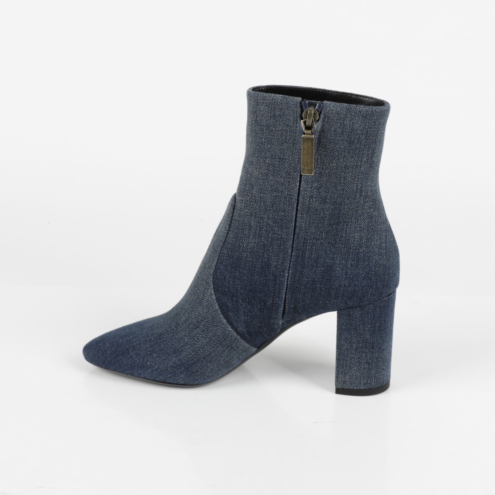 Saint Laurent Stivaletto Donna Ricondizionato Saint Denim Zip Tacco 37 30024784