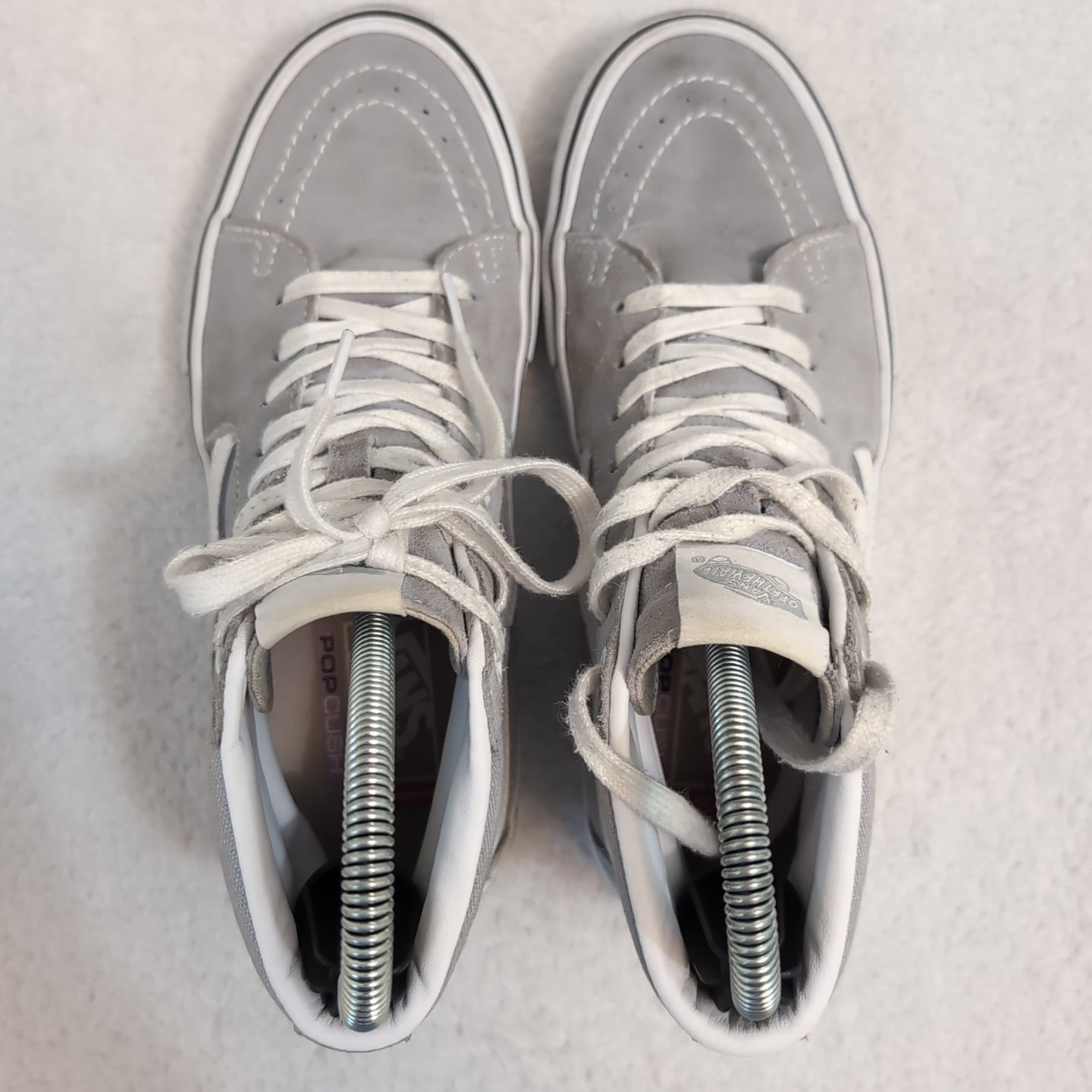 Vans SK8 Hi 751505 Light Gray White Casual Shoes Sneakers Mens 7 Womens 8.5 thumbnail 6