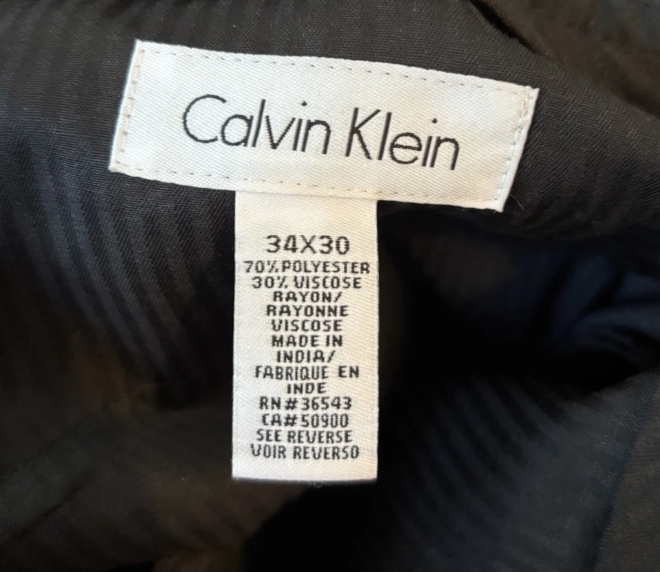 Men’s Calvin Klein 3 Piece Suit 34x30 - Image 3 of 4