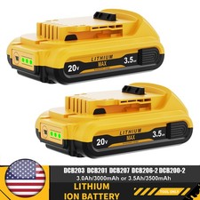 Pack For DEWALT DCB201 20V 20Volt Max Lithium-Ion Compact Battery DCB203 DCB206