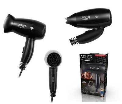 Adler Reisehaartrockner klappbar 1400 Watt schwarz AD2251 