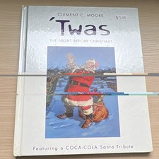 Coca-Cola 'Twas the Night Before Christmas' Book w/ Santa Tribute Red White Blue